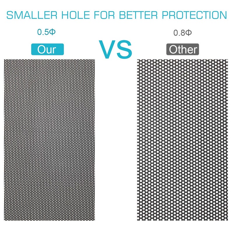 PANO-MOUNTS 287mm 140mm x 2 PC Fan Dust Mesh Filter 11.3inch x 5.79inch PVC Computer PC Case Dust Proof Filter Cover Magnetic Black 2-Pack - Image 4